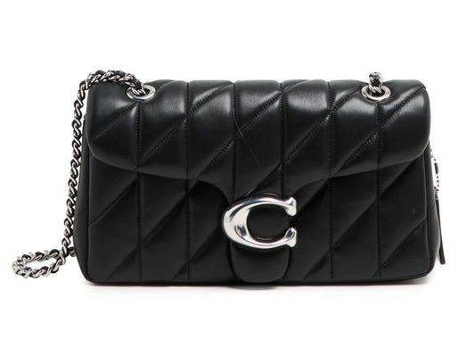 Coach Tabby Shoulder Bag 26 with pillow Quilting – Black/Silver