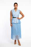 The Celeste Structured Lace Skirt and Blouse Set