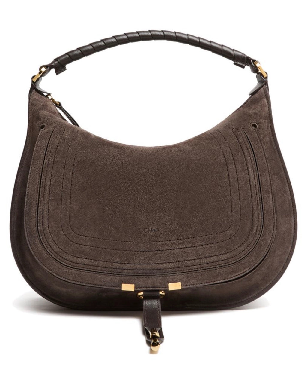CHLOÉ Suede Marcie Medium Shoulder Bag