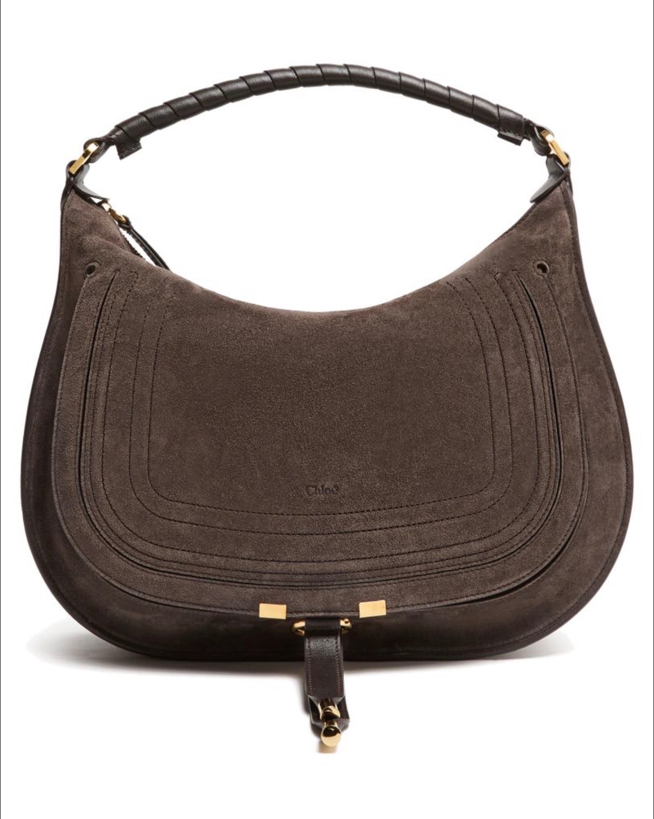CHLOÉ Suede Marcie Medium Shoulder Bag