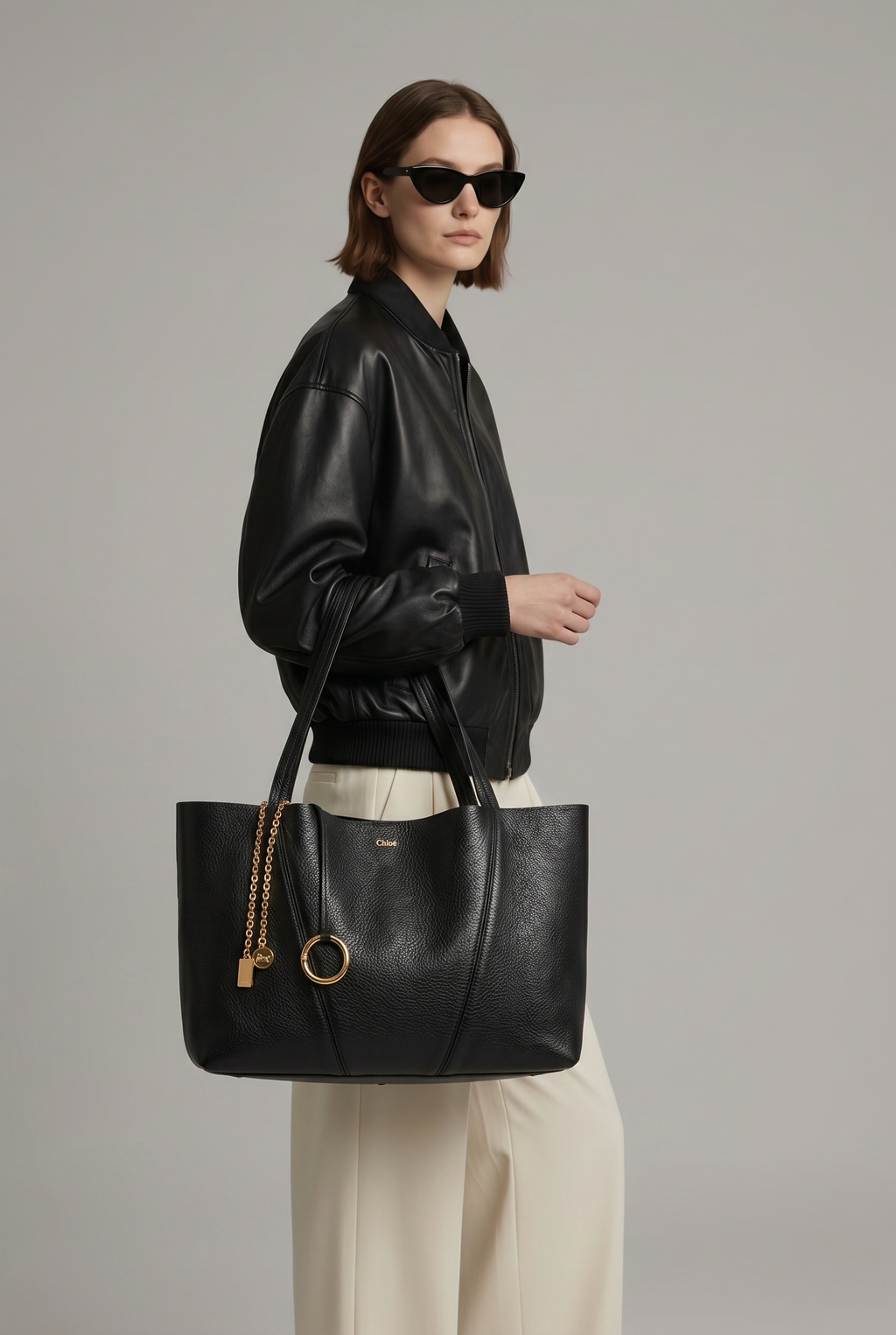 CHLOÉ
Calfskin Spin East-West Tote Bag