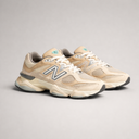 New Balance 9060 Suede & Mesh Sneakers – Beige / Tan