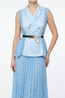 The Celeste Structured Lace Skirt and Blouse Set